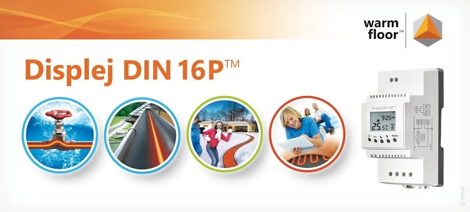 термостат дисплеј DIN 16P